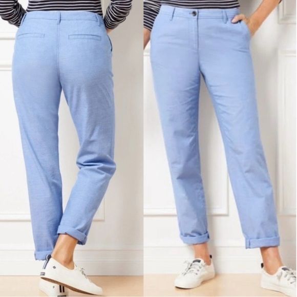 Talbots Pants - Talbots The Perfect Chino Baby Blue Straight Leg Pants